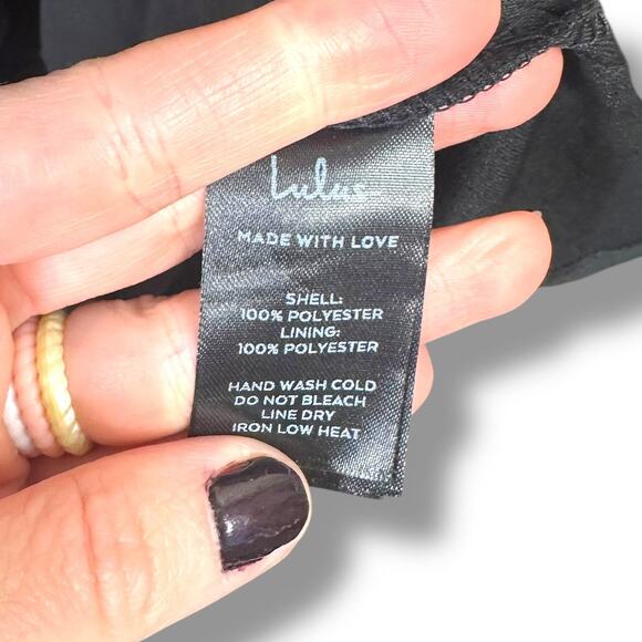 Lulus NWOT Seriously Sensational Black Strapless Flouncy Tiered Maxi Dress XS - Picture 10 of 10